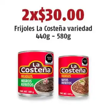 Frijoles La Costeña variedad 440g – 580g x 2