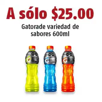 OXXO Gatorade variedad de sabores 600ml oferta