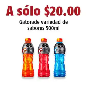 OXXO Gatorade variedad de sabores 500ml oferta