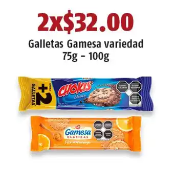 OXXO Galletas Gamesa variedad 75g - 100g x 2 oferta
