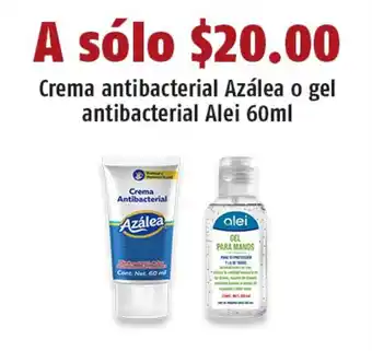 Crema antibacterial Azálea o gel antibacterial Alei 60ml