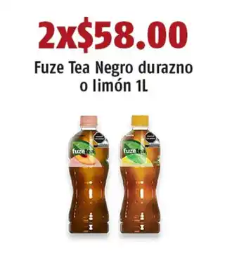 Fuze Tea Negro durazno o limón 1L x 2