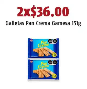 OXXO Galletas Pan Crema Gamesa 151g x 2 oferta