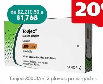 Farmacia San Pablo Toujeo iny 300ui/ml plu c/3 oferta