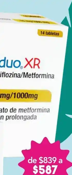 Farmacia San Pablo Xigduo xr tab 10/1000mg caj c/14 oferta