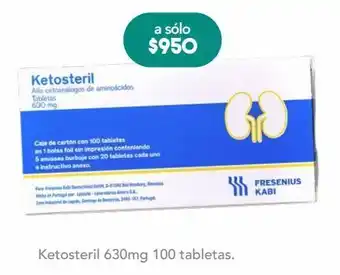 Farmacia San Pablo Ketosteril 630 mg caj c/100 tab oferta