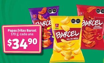 Papas fritas Barcel 170 g. cada una