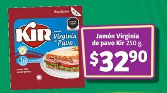 Soriana Híper Jamón Virginia de pavo Kir 250 g. oferta