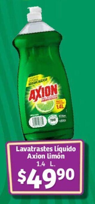Lavatrastes Líquido Axion Limón 1.4 L.