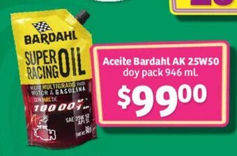Soriana Híper Aceite Bardahl AK 25W50 doy pack 946 ml. oferta