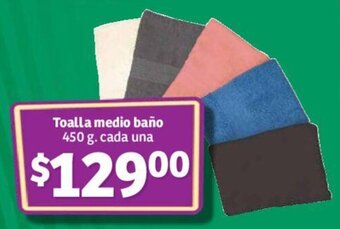 Soriana Híper Toalla medio baño 450 g. cada una oferta