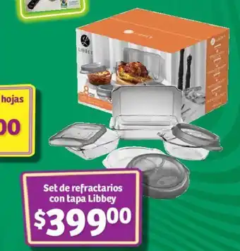 Soriana Híper Set de refractarios con tapa Libbey oferta