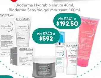 Farmacia San Pablo Bioderma Hydrabio serum 40ml. Bioderma Sensibio gel moussant 100ml. oferta