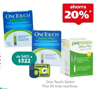 Farmacia San Pablo One Touch Select Plus 50 tiras reactivas. oferta