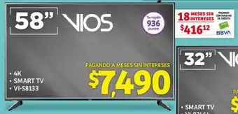 Soriana Híper VIOS 58" • 4K • SMART TV • VI-58133 oferta