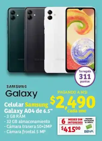 Soriana Híper Celular Samsung Galaxy A04 oferta
