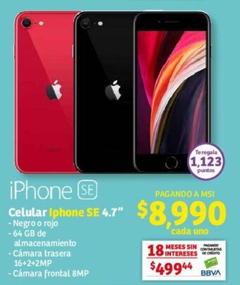 Soriana Híper Celular iphone SE 4.7" oferta