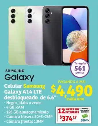 Soriana Híper Celular Samsung Galaxy A14 LTE oferta
