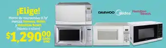 Soriana Híper Horno de microondas 0.7p³ marcas Daewoo, Midea y Hamilton Beach (blanco o silver) oferta