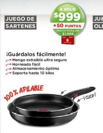 Soriana Híper JUEGO DE SARTENES oferta