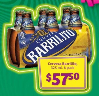 Soriana Mercado Cerveza Barrilito, 325 ml. 6 pack oferta
