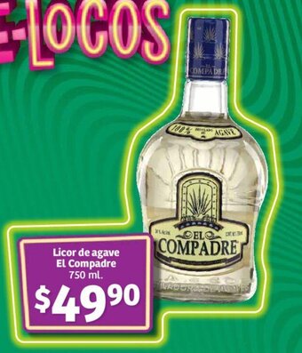 Soriana Mercado Licor de agave El Compadre 750 ml. oferta