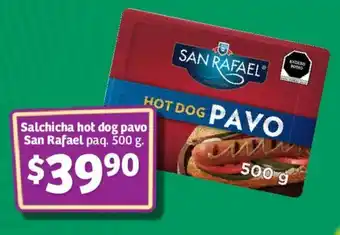 Soriana Mercado Salchicha hot dog pavo San Rafael paq. 500 g. oferta