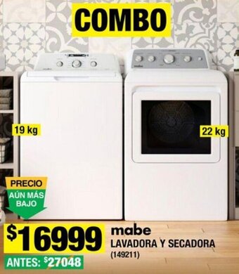 The Home Depot mabe LAVADORA Y SECADORA (149211) oferta
