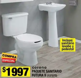 The Home Depot corona PAQUETE SANITARIO FUTURA II (137272) oferta