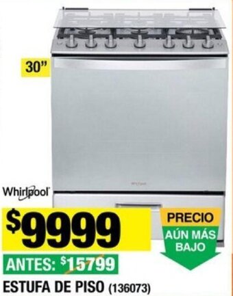 The Home Depot Whirlpool ESTUFA DE PISO (136073) oferta