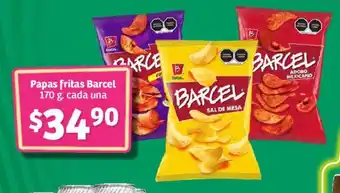 Papas fritas Barcel 170 g. cada una