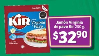 Soriana Súper Jamón Virginia de pavo Kir 250 g. oferta
