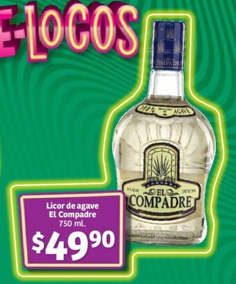 Licor de agave El Compadre 750 ml.