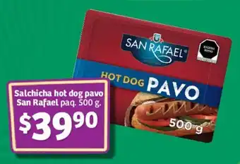 Salchicha hot dog pavo San Rafael paq. 500 g.