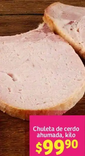 Soriana Express Chuleta de cerdo ahumada, kilo oferta