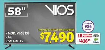 Soriana Express VIOS 58" MOD. VI-58133 • 4K • SMART TV oferta