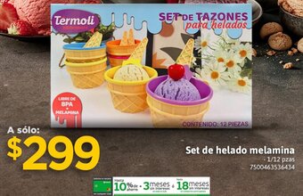 City Club Set de helado melamina - 1/12 pzas oferta