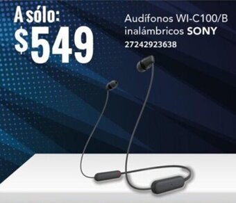 City Club Audífonos WI-C100/B inalámbricos SONY 27242923638 oferta