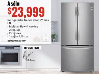 City Club Refrigerador french door 29 pies LG oferta
