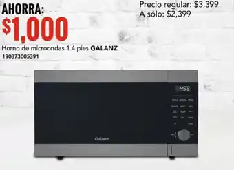 City Club Horno de microondas 1.4 pies GALANZ 190873005391 oferta