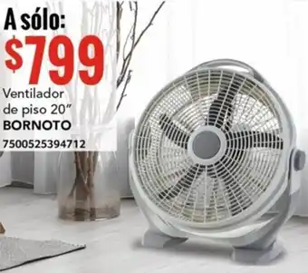 City Club Ventilador de piso 20" BORNOTO 7500525394712 oferta
