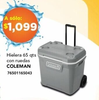 City Club Hielera 65 qts con ruedas COLEMAN 76501165043 oferta