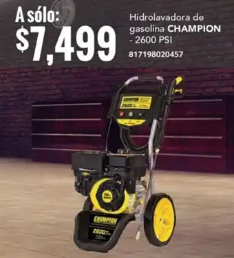 City Club Hidrolavadora de gasolina CHAMPION - 2600 PSI 817198020457 oferta