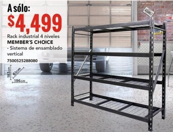 City Club Rack industrial 4 niveles MEMBER'S CHOICE oferta