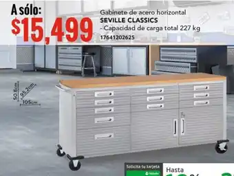 City Club Gabinete de acero horizontal SEVILLE CLASSICS oferta