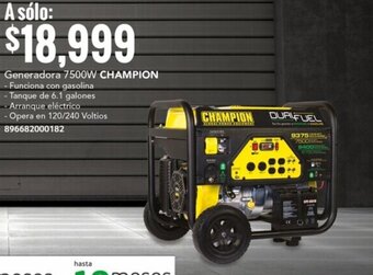 City Club Generadora 7500W CHAMPION oferta