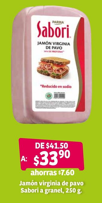 Jamón Virginia de Pavo Sabori a Granel, 250g