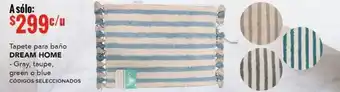City Club Tapete para baño DREAM HOME - Gray, taupe, green o blue CÓDIGOS SELECCIONADOS oferta