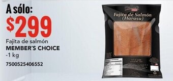 City Club Fajita de salmón MEMBER'S CHOICE -1 kg oferta