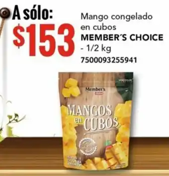 City Club Mango congelado en cubos MEMBER'S CHOICE - 1/2 kg 7500093255941 oferta